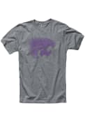 K-State Wildcats Grey Fadeout Logo T Shirt