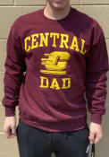 Central Michigan Chippewas Dad Number One Crew Sweatshirt - Maroon