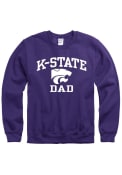 K-State Wildcats Dad Number One Crew Sweatshirt - Purple