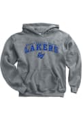 Grand Valley State Lakers Youth Arch Mascot Hooded Sweatshirt - Grey