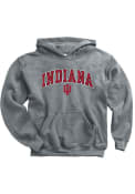 Indiana Hoosiers Youth Arch Mascot Hooded Sweatshirt - Grey