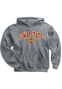Iowa State Cyclones Youth Arch Mascot Hooded Sweatshirt - Grey