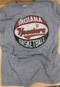 Indiana Hoosiers Snow Heather Basketball Fashion T Shirt - Grey