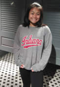 Indiana Hoosiers Script Logo Snow Heather Fashion Sweatshirt - Grey