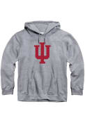 Indiana Hoosiers Big Logo Hooded Sweatshirt - Grey