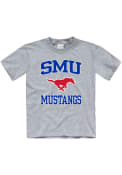 SMU Mustangs Youth No 1 T-Shirt - Grey