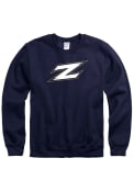 Akron Zips Primary Logo Crew Sweatshirt - Navy Blue