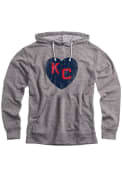 Kansas City Monarchs Rally Heart Hooded Sweatshirt - Grey