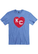 Kansas City Monarchs Rally Heart Fashion T Shirt - Blue