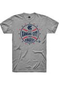 Kansas City Monarchs Rally Star Ball Fashion T Shirt - Grey