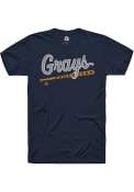 Homestead Grays Rally Script Logo Fashion T Shirt - Navy Blue