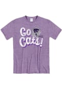 K-State Wildcats Go Cats Football Fashion T Shirt - Lavender