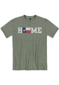 Texas Home Flag Fashion T Shirt - Olive