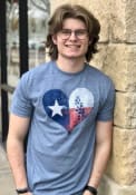 Texas Heart State Flag Fashion T Shirt - Blue