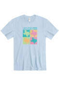 Texas State Pop Art Fashion T Shirt - Light Blue