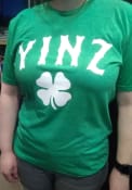 Pittsburgh Heather Green YINZ Shamrock Short Sleeve T-Shirt