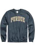 Purdue Boilermakers Arch Name Crew Sweatshirt - Grey