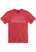 Columbus Heather Red Skyline Short Sleeve T-Shirt