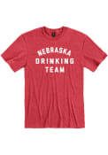 Nebraska Drinking Team Fashion T Shirt - Red