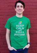 Kansas Jayhawks Green Keep Calm Tee