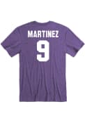Adrian Martinez K-State Wildcats Rally Football Name and Number T-Shirt - Purple