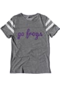 TCU Horned Frogs Womens Fresh Script T-Shirt - Grey