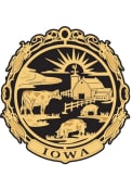 Iowa Corn Frame Brass Ornament