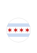 Chicago City flag Button
