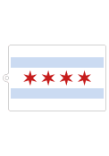 Chicago Flag Bag Tag
