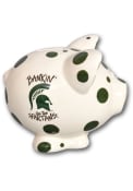 Michigan State Spartans Polka Dot Piggy Piggy Bank