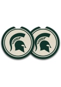 Michigan State Spartans 2 Pack Car Coaster - Green