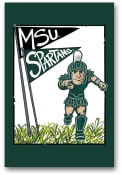 Michigan State Spartans Mascot Garden Flag