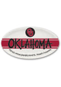 Oklahoma Sooners 6.75x12.25 Melamine Oval Serving Tray