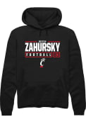 Devyn Zahursky Rally Mens Cincinnati Bearcats NIL Stacked Box Hooded Sweatshirt