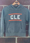 Cleveland Youth Rally Block and Bars Hooded Sweatshirt - Grey