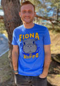 Fiona the Hippo Heather Royal Peaking Out of Water Short Sleeve T-Shirt