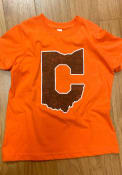Cleveland Toddler Rally C Ohio T-Shirt - Orange