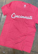 Cincinnati Rally Edgy Script Fashion T Shirt - Red