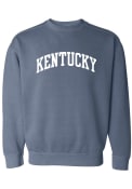 Kentucky Womens Blue Jean Wordmark Unisex Long Sleeve Crew Sweatshirt