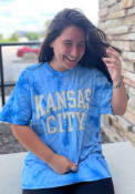 Kansas City Rally Arch T Shirt - Light Blue Tie Dye