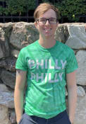 Philadelphia Rally Bridge Arch T Shirt - Kelly Green Tie Dye