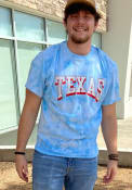 Texas Rally Bridge Arch T Shirt - Light Blue Tie Dye