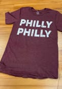 Philadelphia Rally Double Name Fashion T Shirt - Maroon