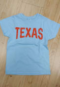 Texas Youth Rally Arch Wordmark T-Shirt - Light Blue
