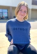 Detroit Womens Rally Armour Wordmark Crew Sweatshirt - Navy Blue