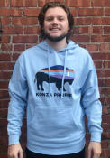 Manhattan Rally Konza Prairie Buffalo Hooded Sweatshirt - Light Blue