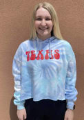 Texas Womens Rally Bell Bottom Hooded Sweatshirt - Light Blue