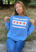 Chicago Rally City Flag Crew Sweatshirt - Light Blue