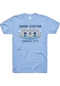 Union Station Rally Fountains Fashion T Shirt - Light Blue