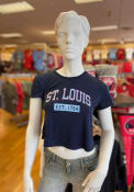 St Louis Womens Rally EST Arch Wordmark T-Shirt - Navy Blue